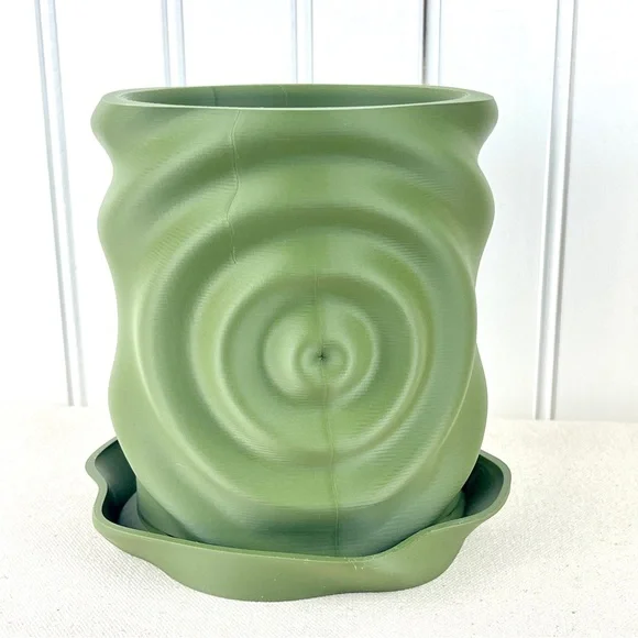 Modern Planter Pot, Waterdrop Planter, Modern Ripple Effect Planter - Picture 5 of 11